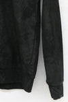 11 By BORIS BIDJAN SABERI CR1B F-1229 Black dyed waxed sweatshirt UNI